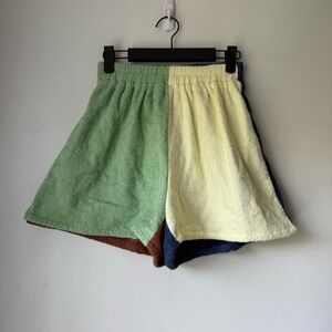VRG GRL Colorblock Terrycloth Towel Shorts 6